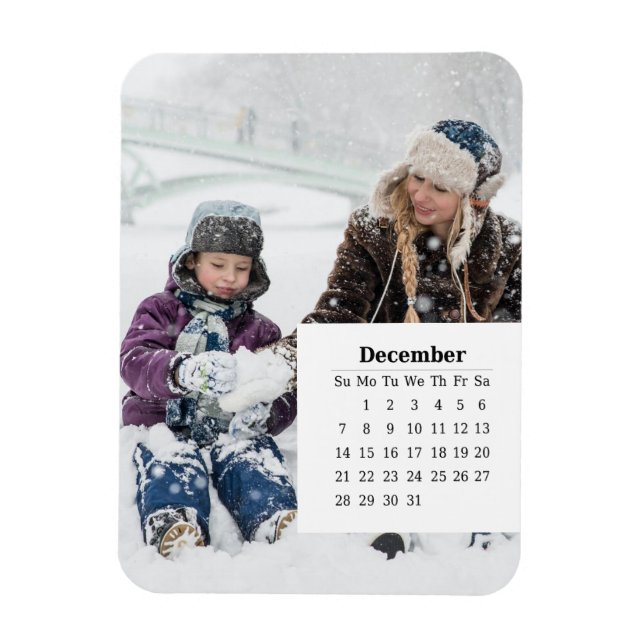 Overlay-Kalender Dezember 2025 Magnet (Vertikal)