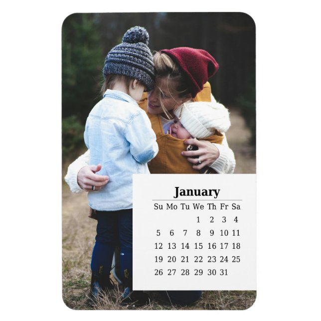 Overlay-Kalender Januar 2025 Magnet (Vertikal)