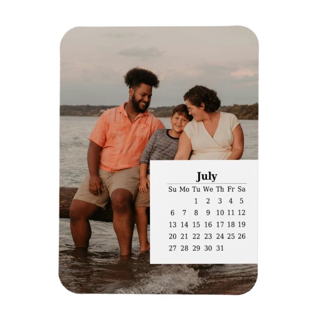 Overlay-Kalender Juli 2025 Magnet (Vertikal)