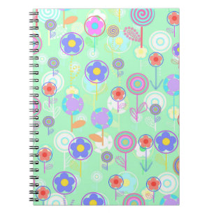 Overlayer Blumen Notizblock