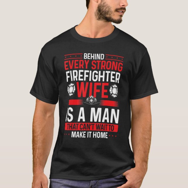 Overnight Firefighter Wife Marriage Night Shift Fi T-Shirt (Vorderseite)