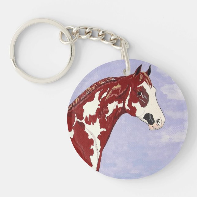 Overo Paint Stallion - Schlüsselanhänger (Vorderseite)
