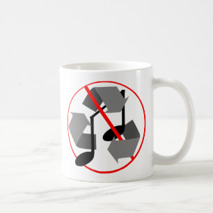 Overplayed recycelte Musik Tasse