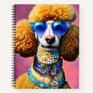Oversibles Sonnenbrille Poodle Dog Notizbuch