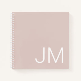 Oversified Mit Monogramm Initials Pink Sketchbook Notizbuch