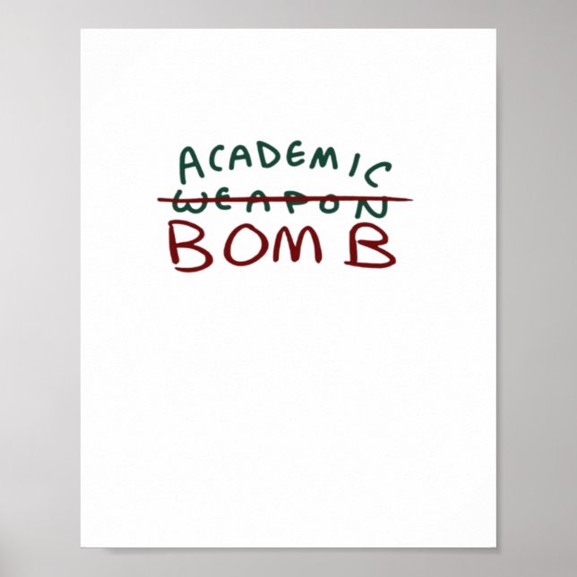 Oversifizierte akademische Bombe Poster (Vorne)