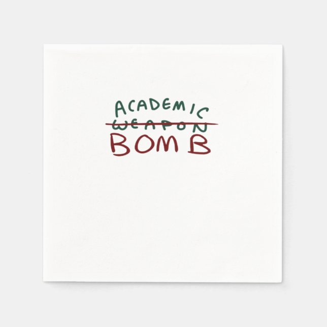 Oversifizierte akademische Bombe Serviette (Vorderseite)