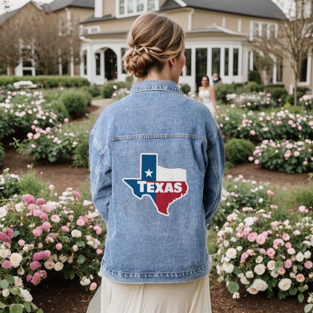 Oversifizierte Denim-Jacke Texas |Texas |Texas | Jeansjacke (Hochzeit Rückseite)