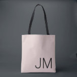 Oversifizierte Mit Monogramm Initialen Blush Pink<br><div class="desc">Moderne Monografie. Schwarze Initialen auf einem soliden,  rosa Hintergrund hervorgehoben.</div>