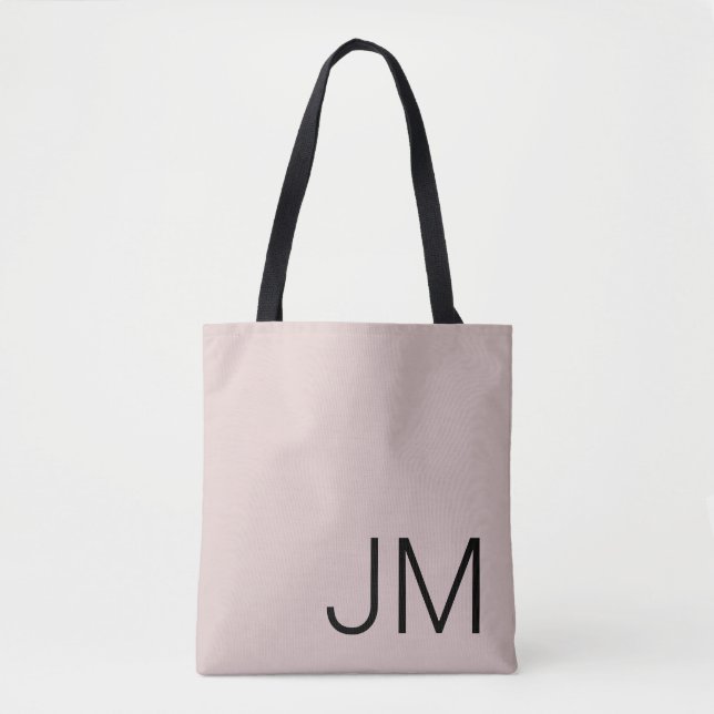 Oversifizierte Mit Monogramm Initialen Blush Pink  (Vorderseite)