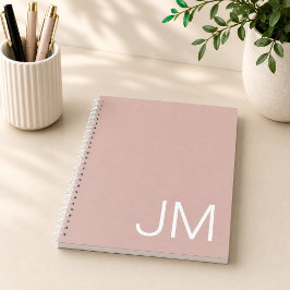 Oversifizierte Mit Monogramm Initials Blush Pink N Notizbuch