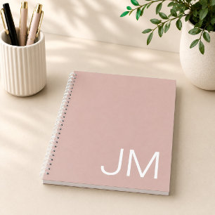 Oversifizierte Mit Monogramm Initials Blush Pink N Notizbuch