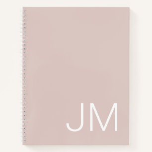 Oversifizierte Mit Monogramm Initials Blush Pink N Notizbuch