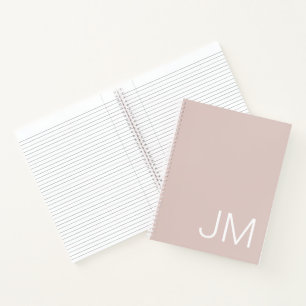 Oversifizierte Mit Monogramm Initials Blush Pink N Notizbuch
