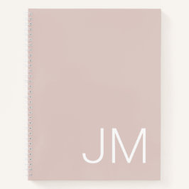 Oversifizierte Mit Monogramm Initials Blush Pink N Notizbuch