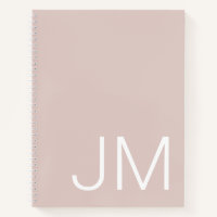 Oversifizierte Mit Monogramm Initials Blush Pink N