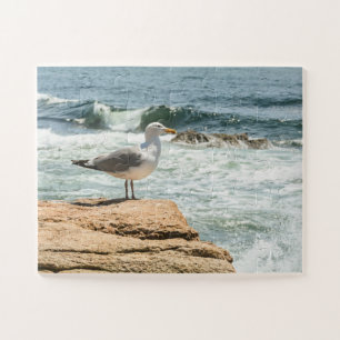 Oversifizierter Acadia Maine Ocean Seagull Puzzle