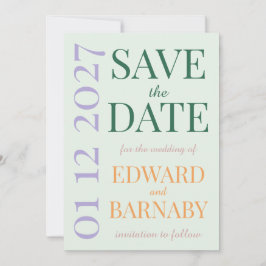oversize letters Garden Party Save The Date