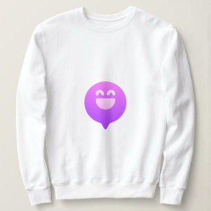 Oversized Lächeln Gesicht Sweatshirt   Happy Face 