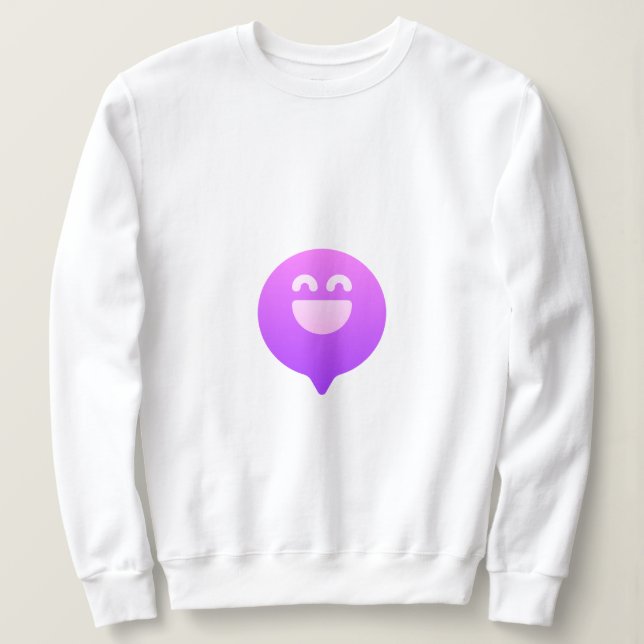 Oversized Lächeln Gesicht Sweatshirt | Happy Face  (Design vorne)