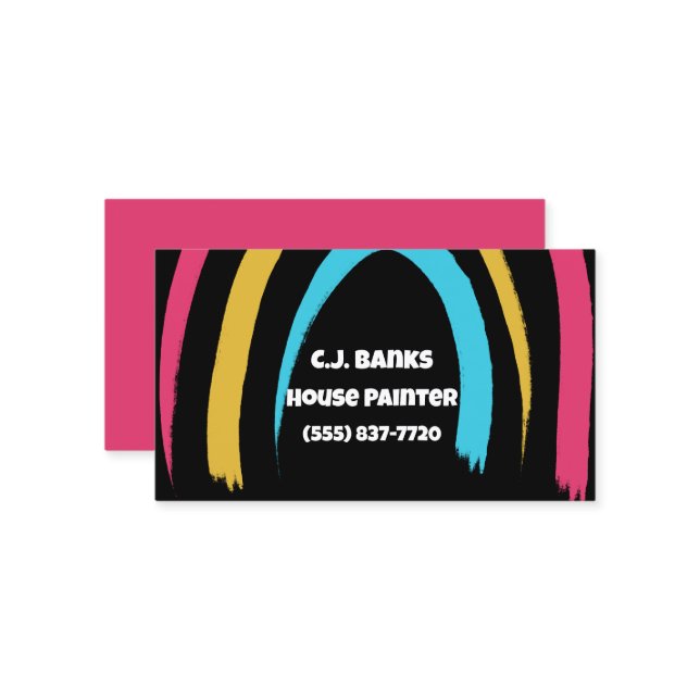 Oversized Rainbow Business Cards Visitenkarte (Vorderseite/Rückseite Beispiel)