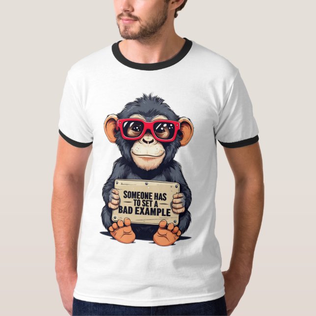 Oversized - Shirt I Funny Monkey Graphic T-Shirt (Vorderseite)