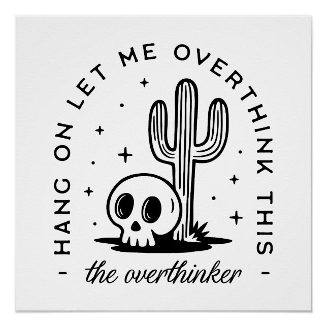 Overther überdenkt lustige Zitate ästhetisch Poster (Vorderseite)