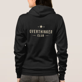 Overthinker Club Vintage-Typografie Hoodie