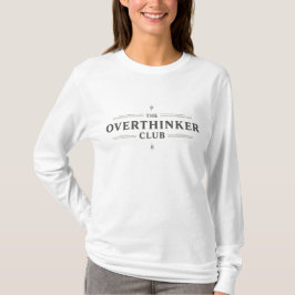 Overthinker Club Vintage-Typografie T-Shirt