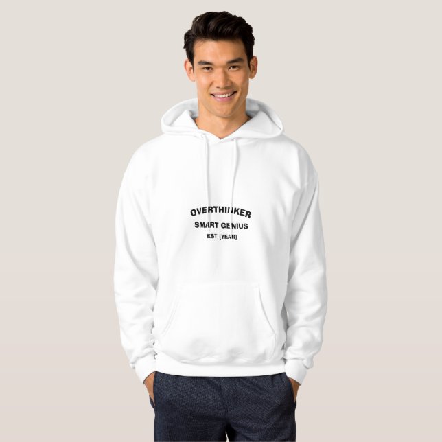 Overthinker Meme Kapuzenpullover Hoodie (Vorne ganz)