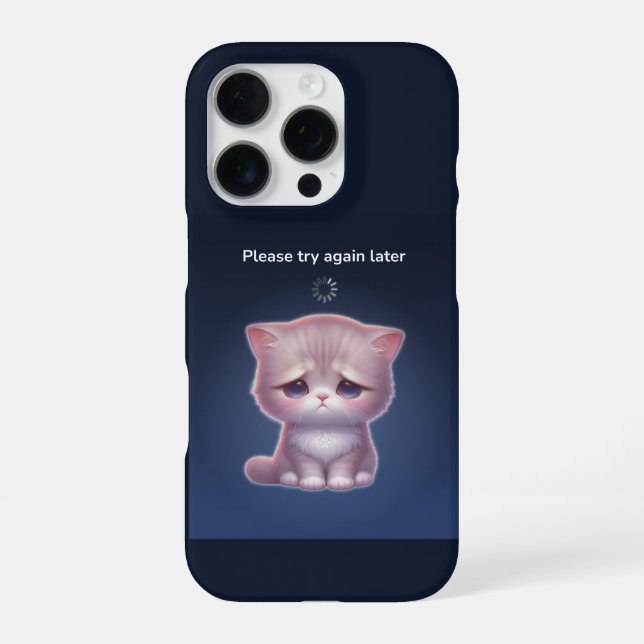 Overthinking Cat Phone Case – Cute Aesthetic iPhone Hülle (Rückseite)