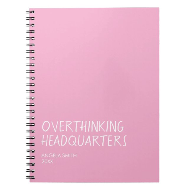 Overthinking Headquarters – Funny Overthinker Note Notizblock (Vorderseite)