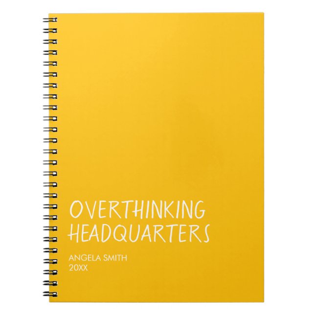 Overthinking Headquarters – Funny Overthinker Note Notizblock (Vorderseite)