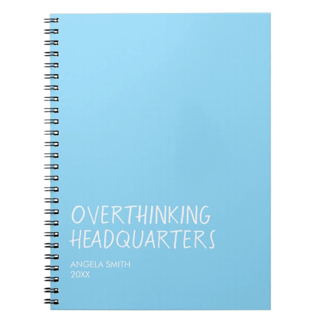 Overthinking Headquarters – Funny Overthinker Note Notizblock (Vorderseite)