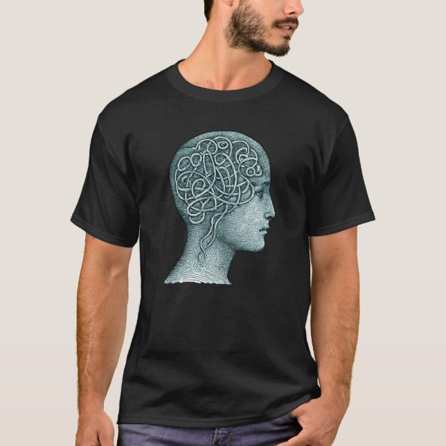 Overthinking Mind Symbol for T-Shirts • Modern Men (Vorderseite)