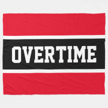 OVERTIME Sporty Fun Hellrotes Schwarzes Streifen