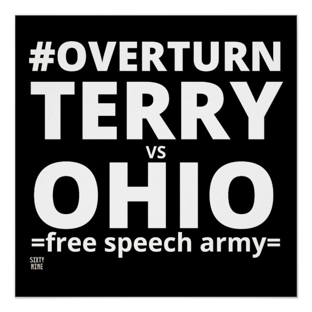 "OVERTURN TERRY vs OHIO" Poster (Vorderseite)