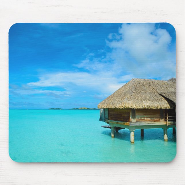 Overwater Bungalow auf Bora Bora mousepad (Vorne)