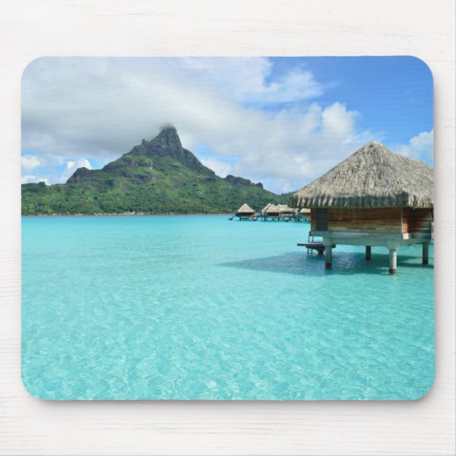 Overwater Erholungsort auf Bora Bora mousepad (Vorne)