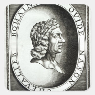 Ovid-Portrait Quadratischer Aufkleber