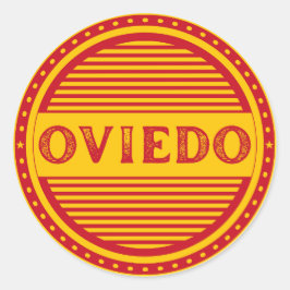 Oviedo City Pride Emblem – Spanish Identity Runder Aufkleber