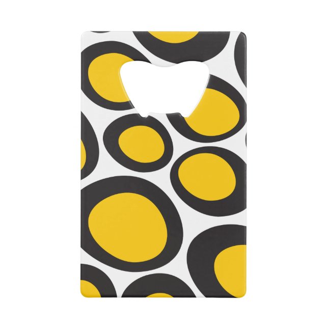 Ovvio Black and Yellow Credit Card Flaschenöffner (Vorderseite)