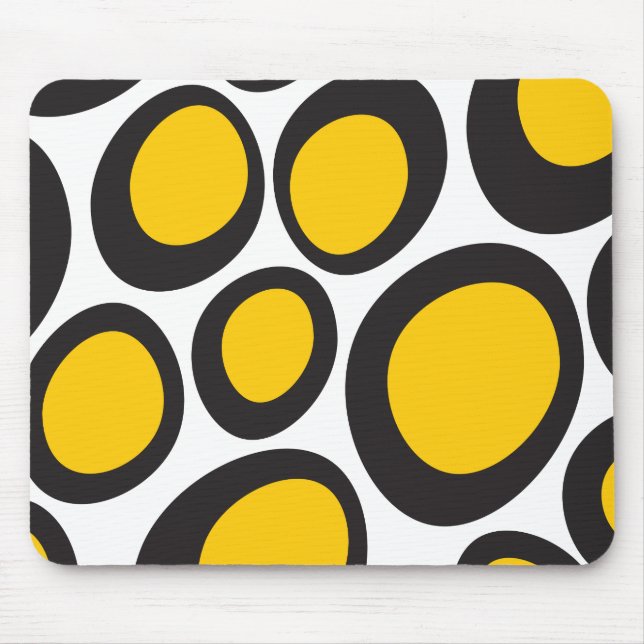 Ovvio Black and Yellow Mouse Pad Mousepad (Vorne)