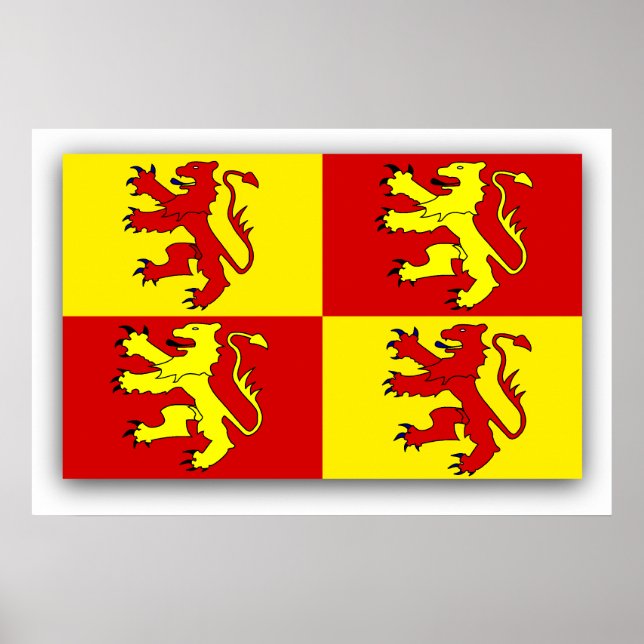 Owain Glyndwr, Flagge des Vereinigten Königreichs Poster (Vorne)