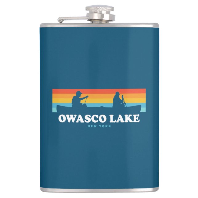 Owasco Lake New York Canoe Flachmann (Vorderseite)