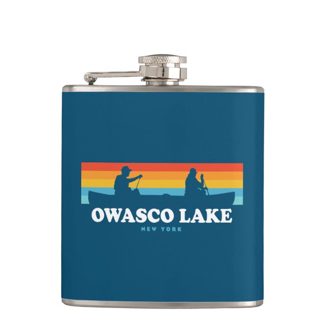 Owasco Lake New York Canoe Flachmann (Vorderseite)