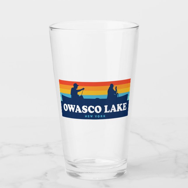 Owasco Lake New York Canoe Glas (Vorderseite)