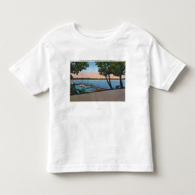 Owasco Yachtclub-Ansicht von Owasco See Kleinkind T-shirt (Vorderseite)