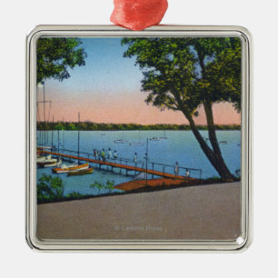 Owasco Yachtclub-Ansicht von Owasco See Silbernes Ornament