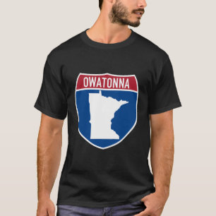 Owatonna Minnesota Karte Autobahn Autobahn Autobah T-Shirt